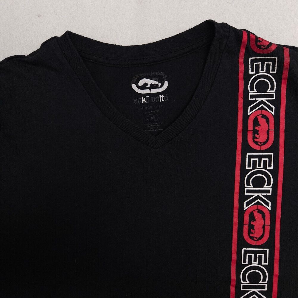 Ecko Unltd Graphic Casual Short Sleeve T Shirt Mens Size Medium M Black